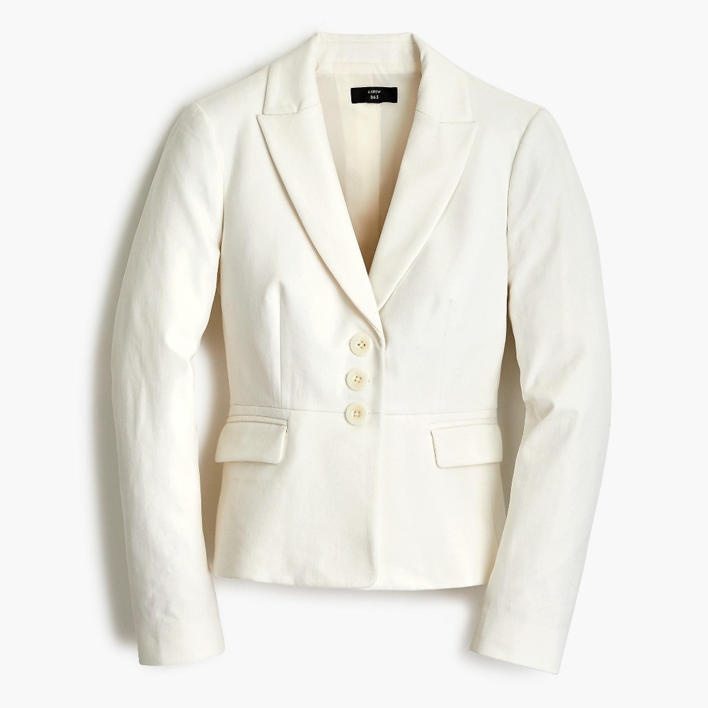 NWT J Crew ivory / off white peplum blazer